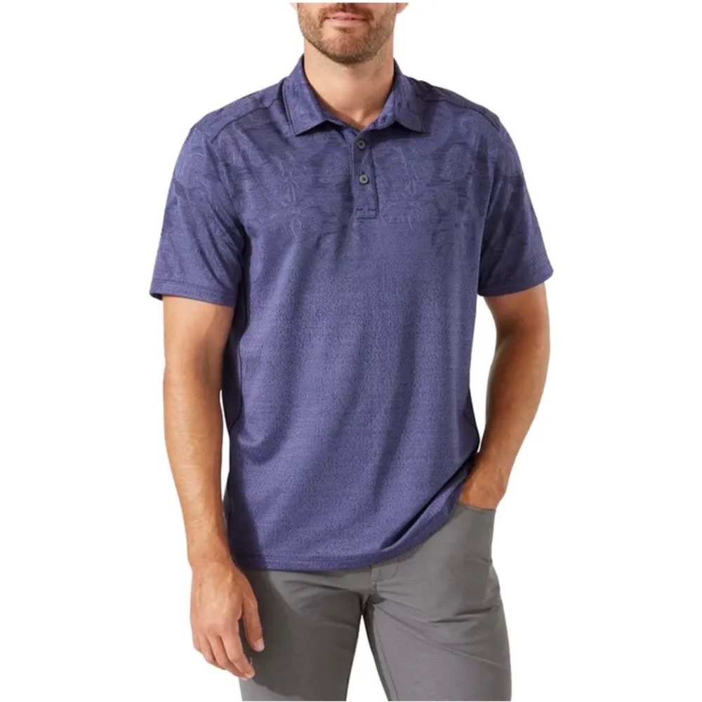 Tommy Bahama Palm Coast Tropic Fade IslandZone Polo Mens XXXL Blue UPF 30
